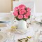2-Pack Artificial Pink Geranium Silk Flowers – Faux Geranium Bushes for Outdoor & Indoor Decor, Garden, Patio, Vase, Table Centerpieces, Grave & Cemetery Arrangements